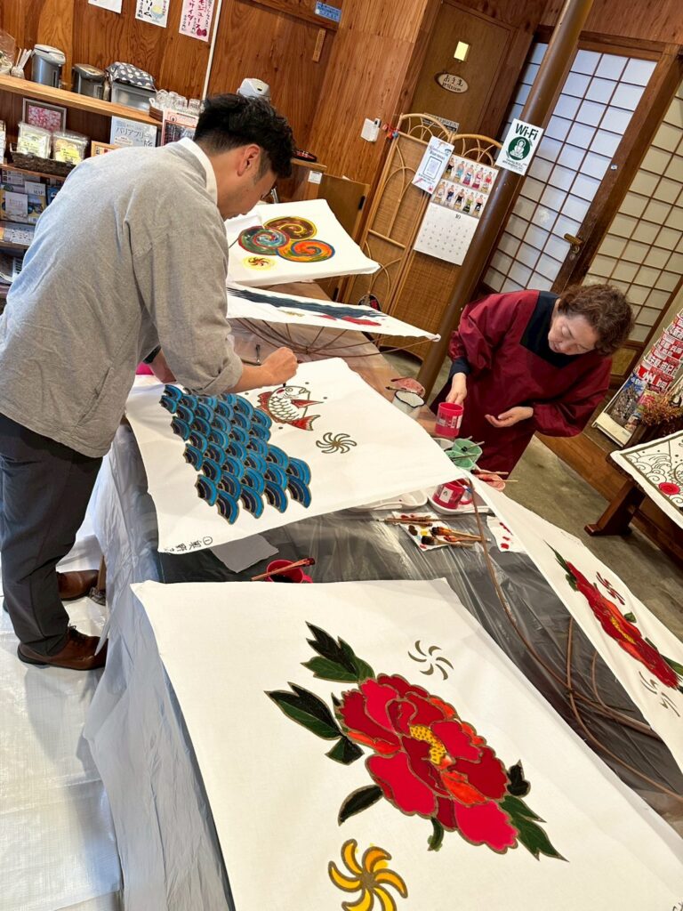 染物体験の様子