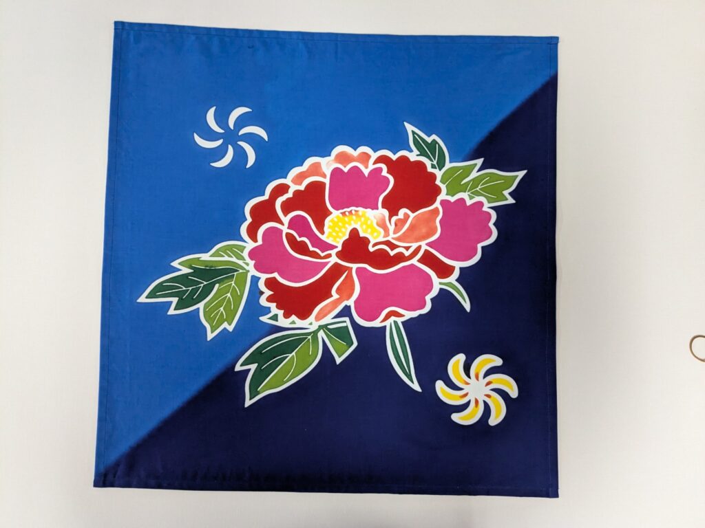 牡丹染物体験完成